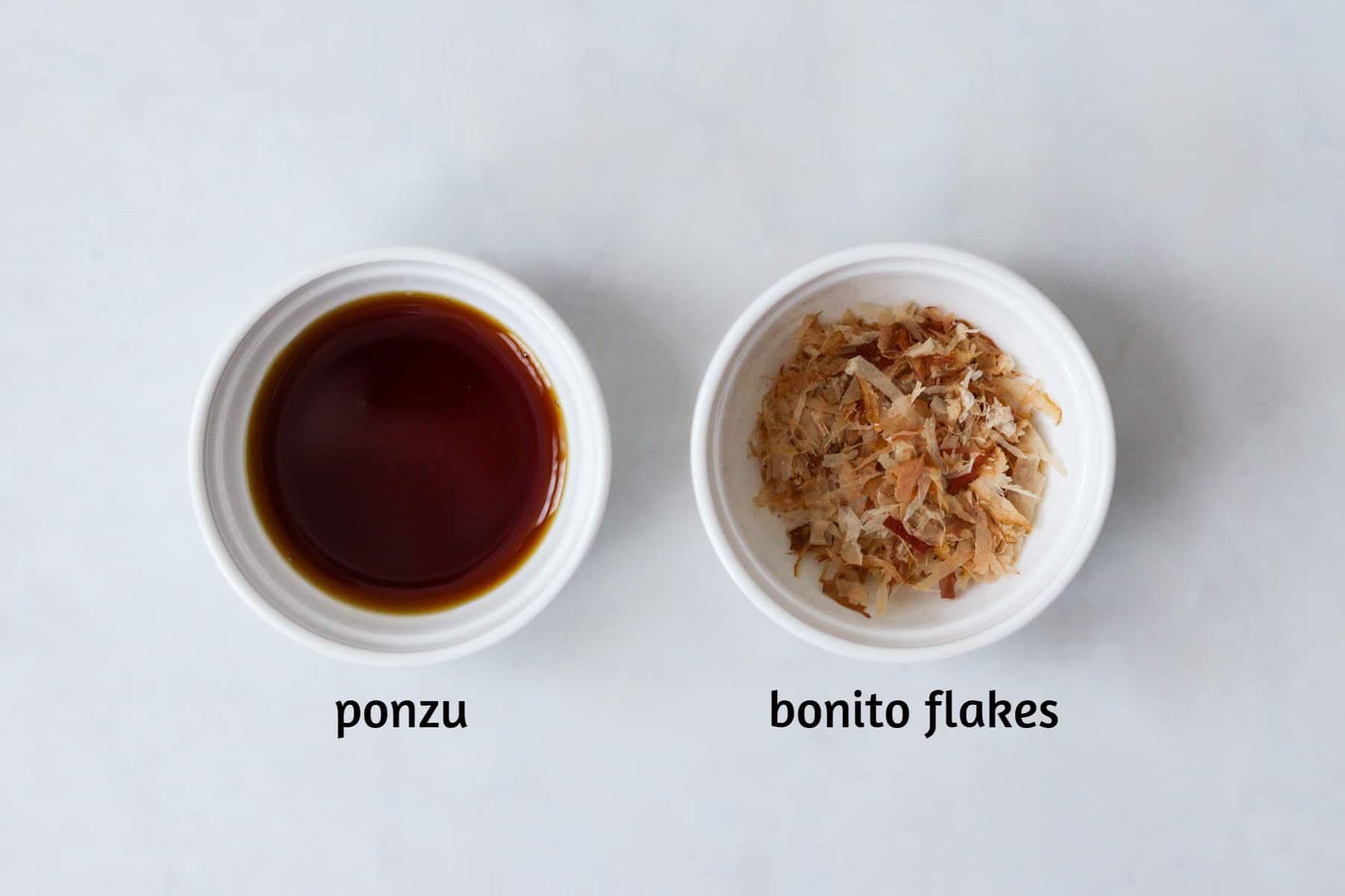 ponzu and bonito flakes