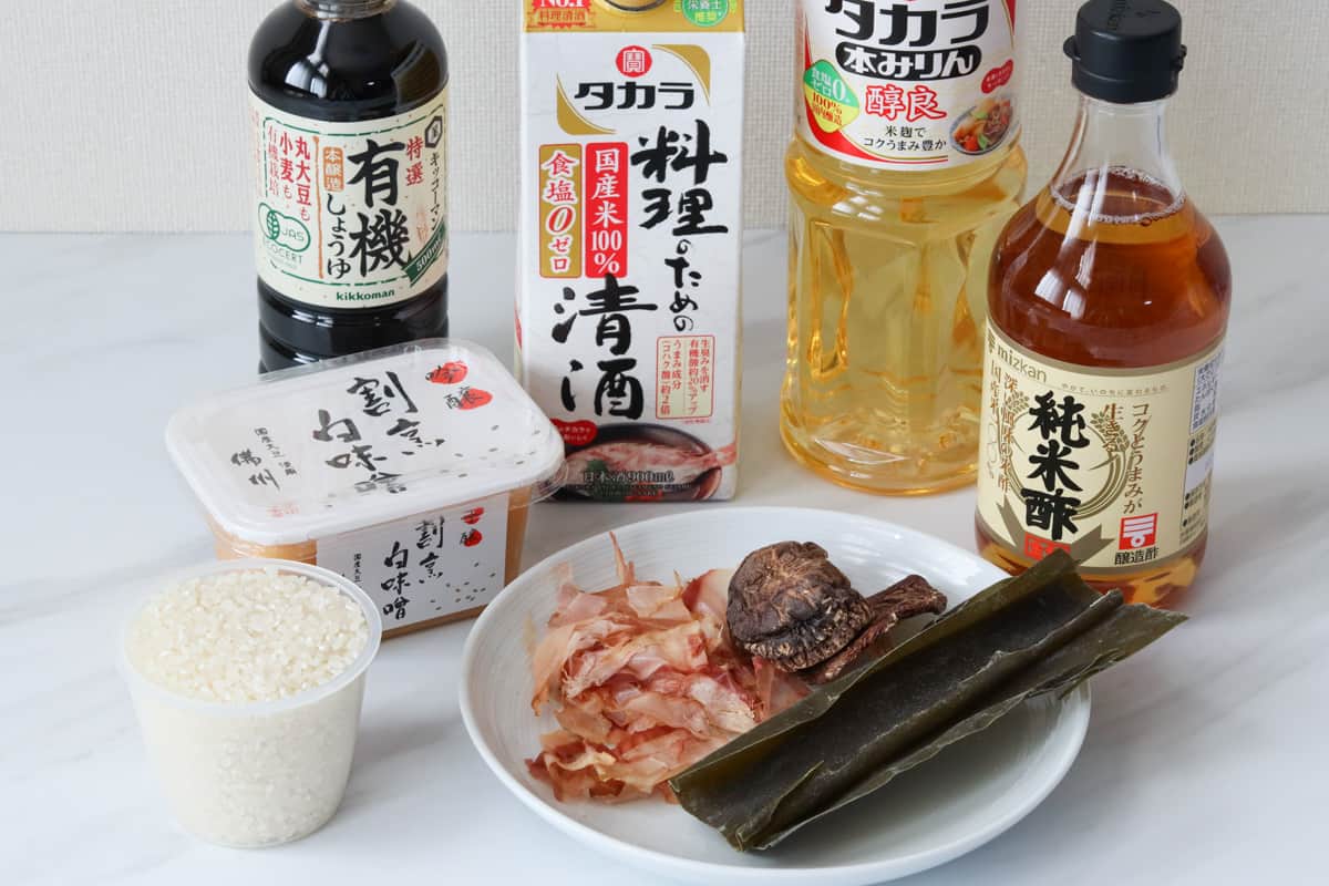 Japanese seasonings and ingredients