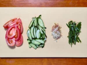 Japanese summer vegetable salad instruction_1