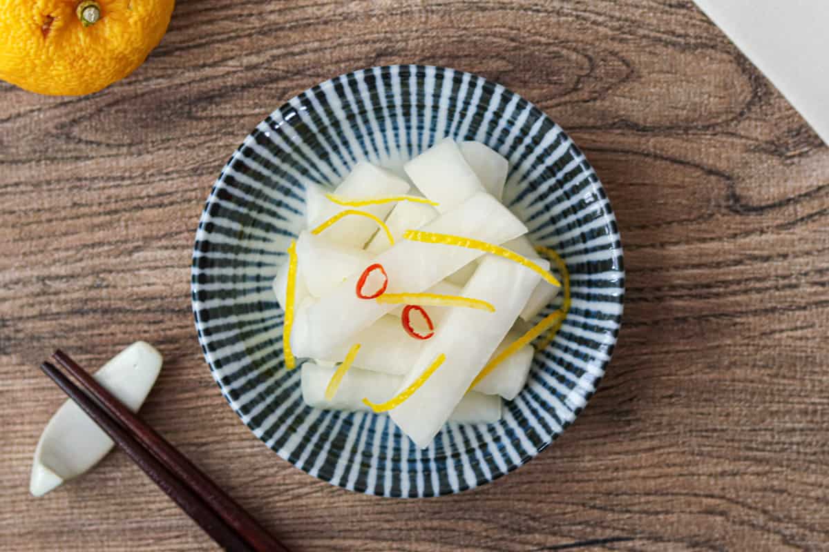 Yuzu Daikon (pickled daikon radish with yuzu)