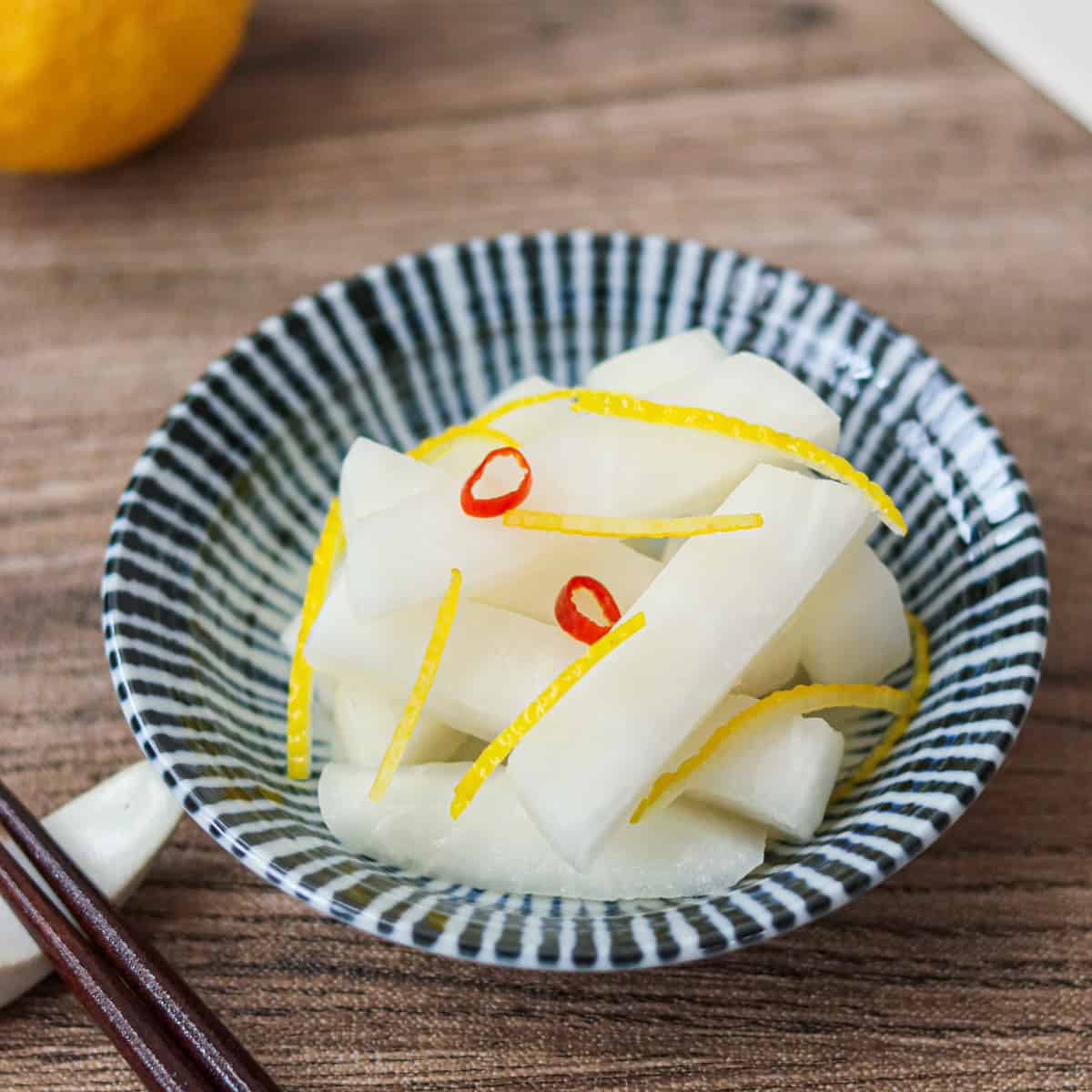 Yuzu Daikon (pickled daikon radish with yuzu)