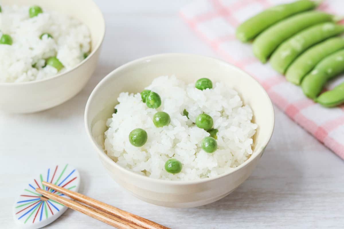 Mame Gohan (Japanese-style green pea rice)