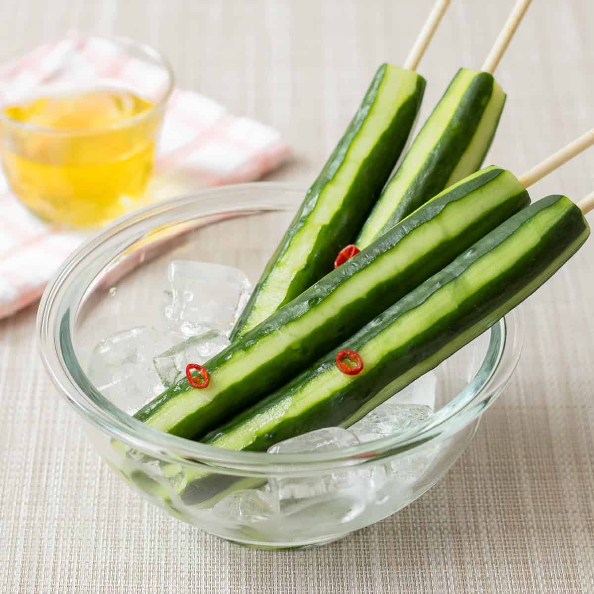 Japanese Pickled Whole Cucumbers (Asazuke)