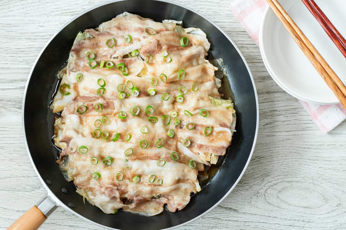 Japanese Pork and Cabbage with Ponzu Sauce