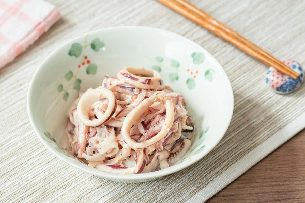 Japanese Squid Salad with Onions