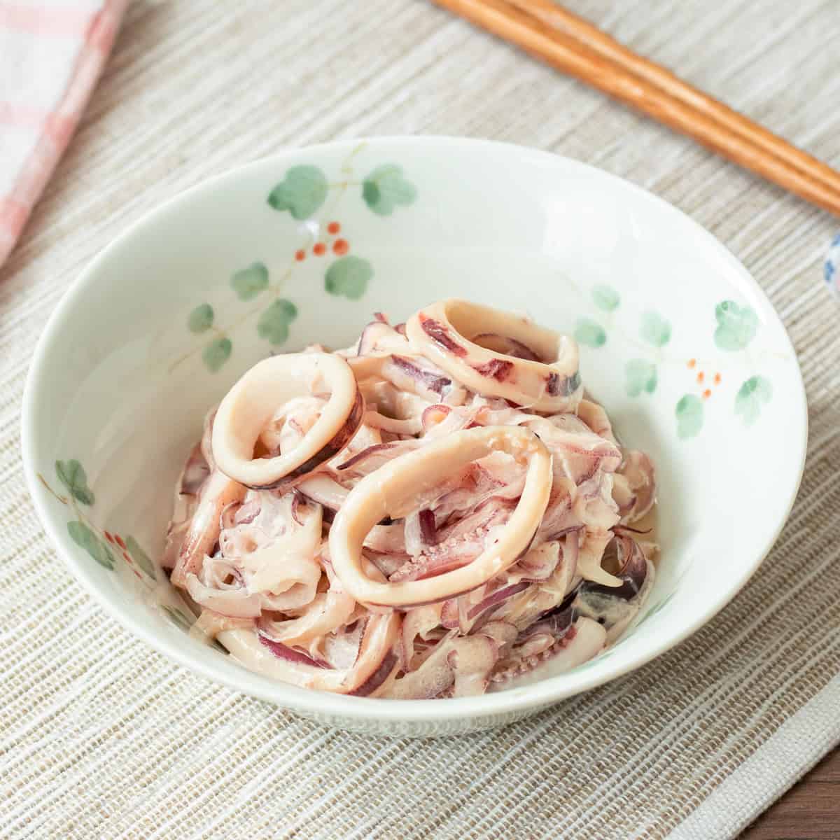 Japanese Squid Salad with Onions