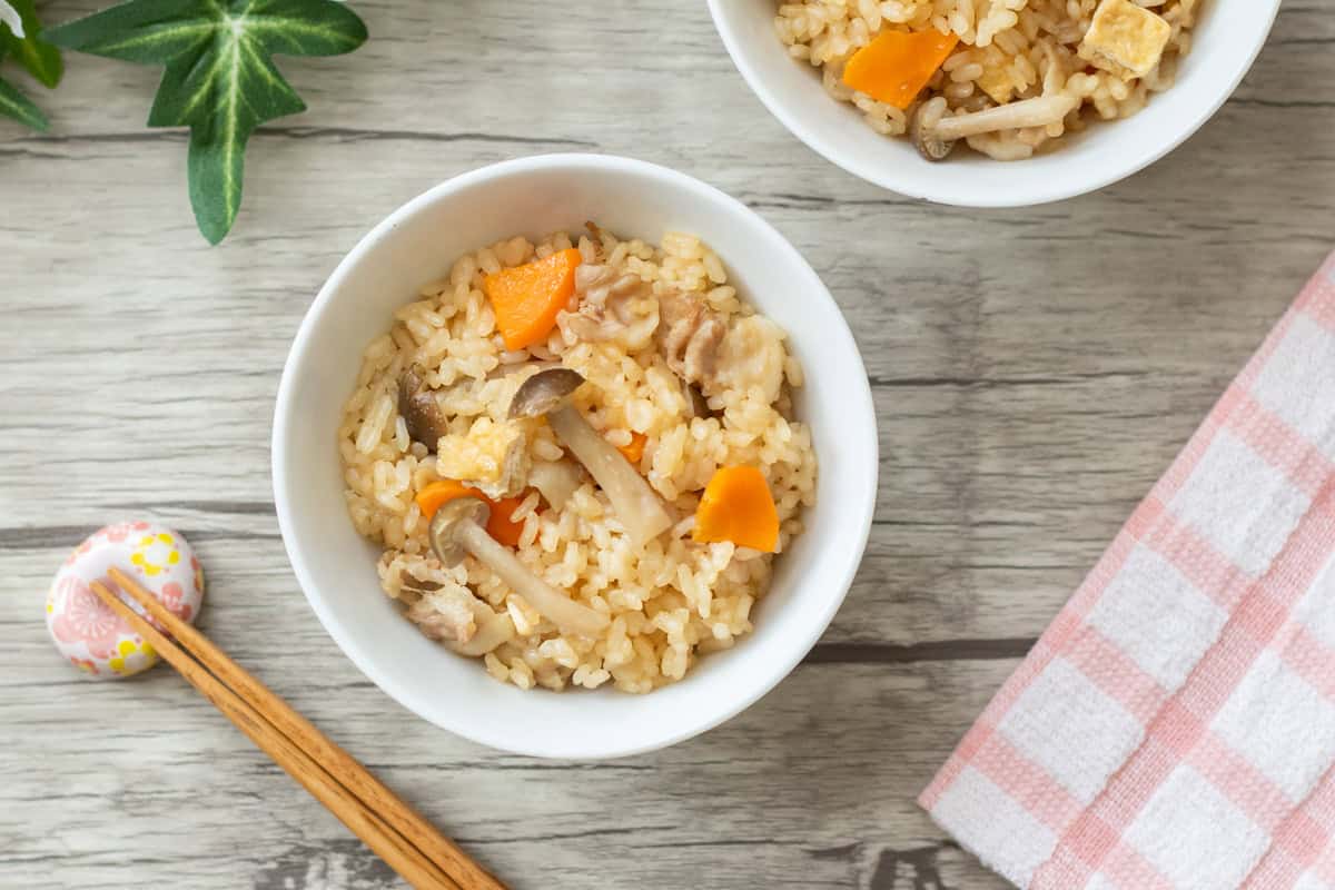 Takikomi Gohan (Japanese savory mixed rice)