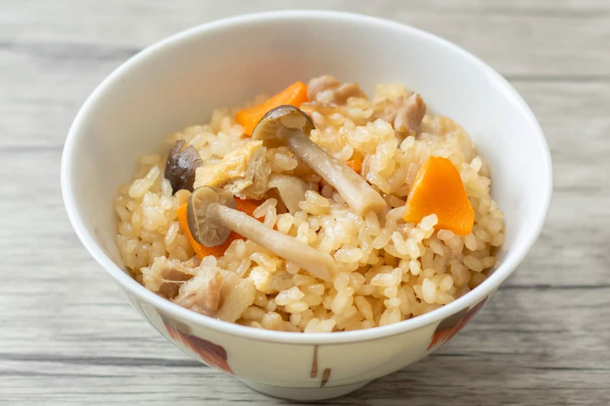 Takikomi Gohan (Japanese savory mixed rice)