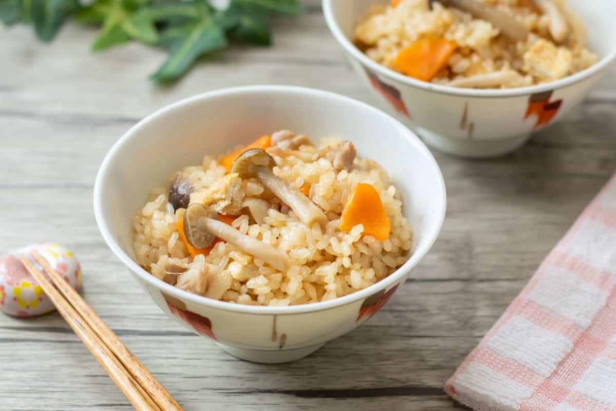 Takikomi Gohan (Japanese savory mixed rice)