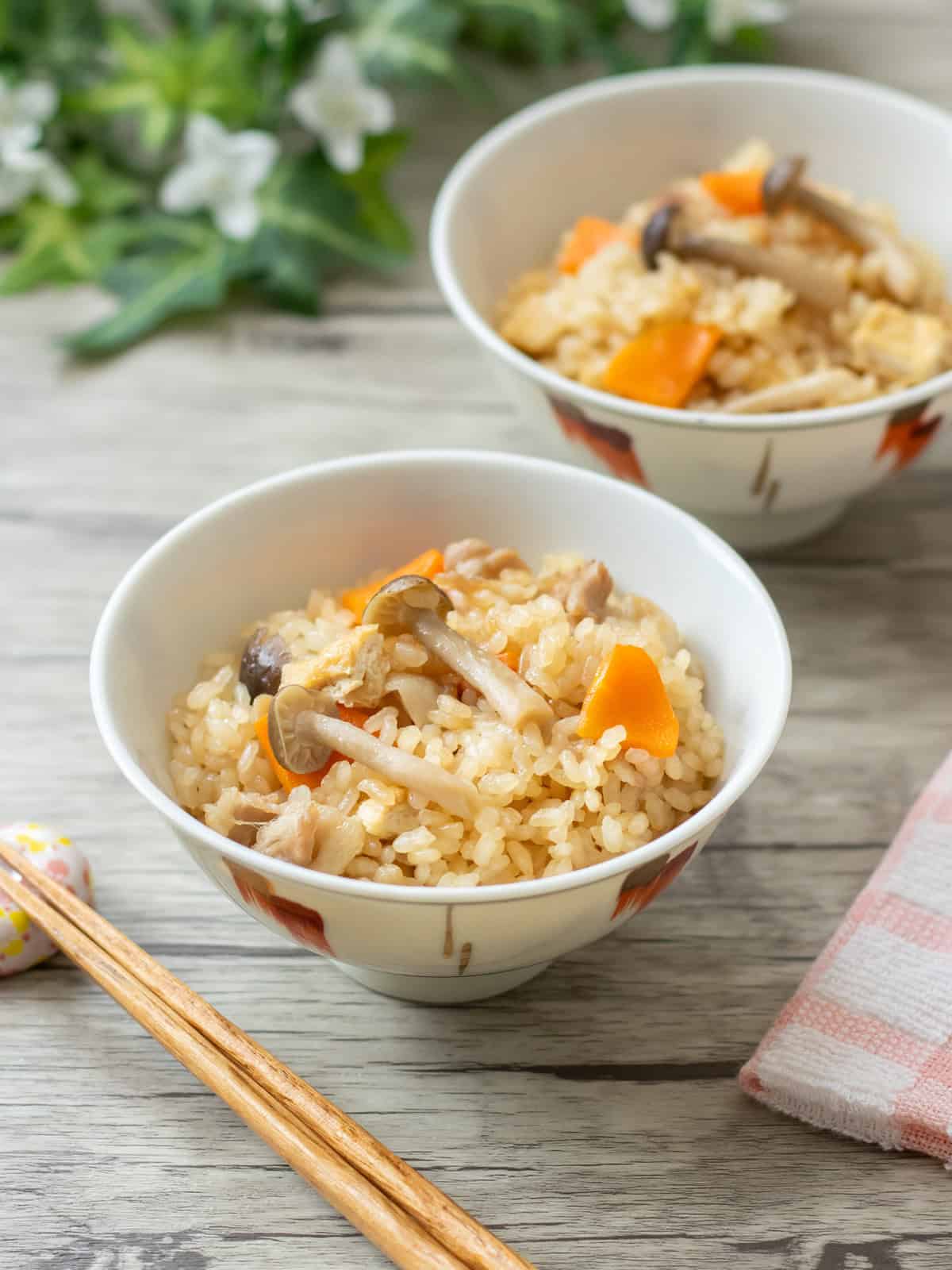 Takikomi Gohan (Japanese savory mixed rice)