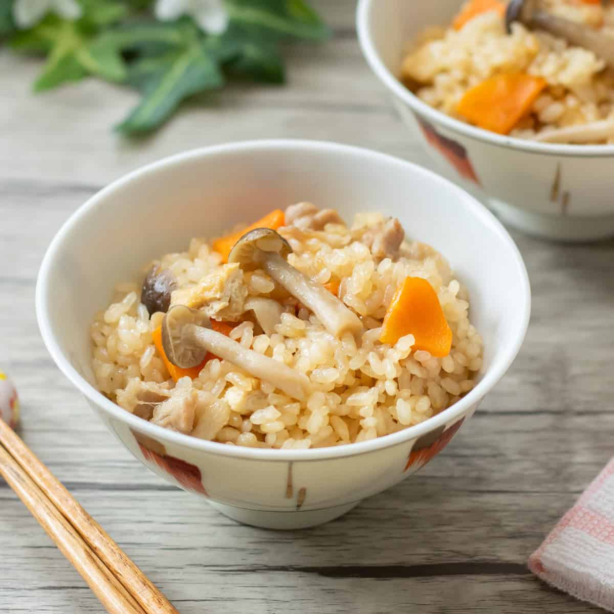 Takikomi Gohan (Japanese savory mixed rice)