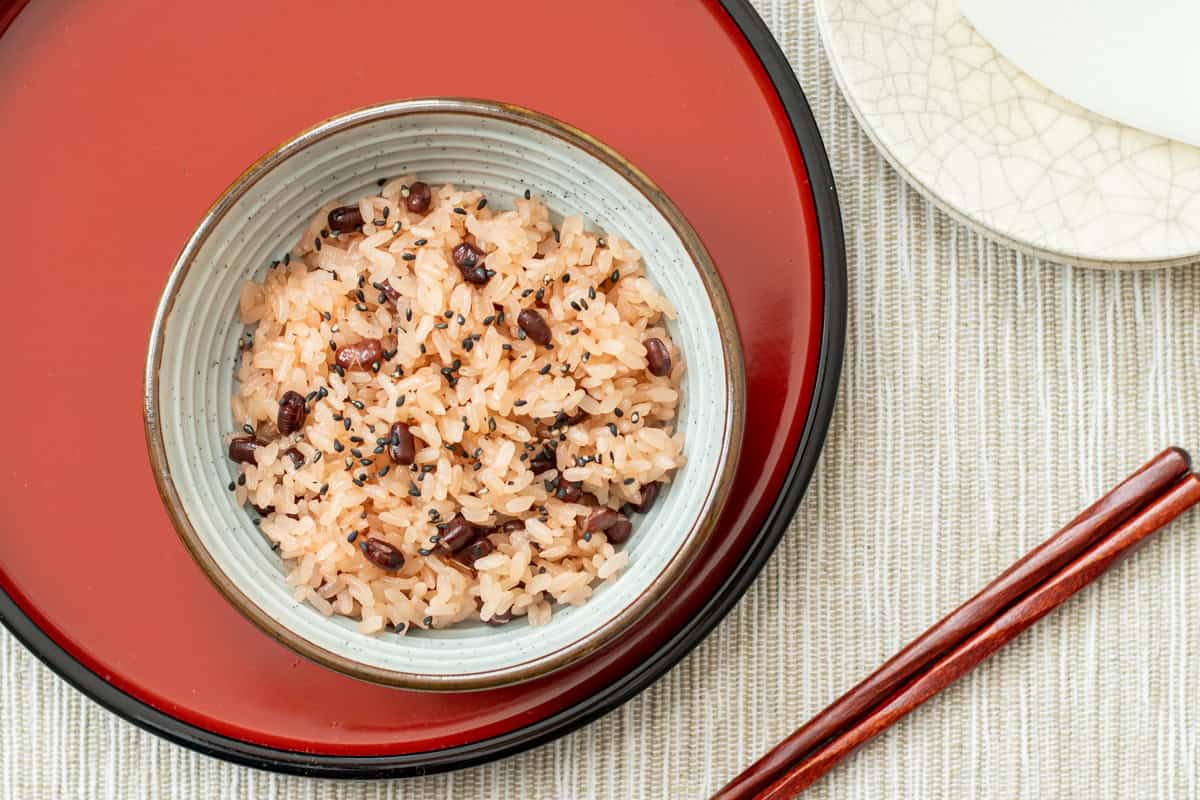 Traditional-Style Sekihan (Japanese red rice with adzuki beans)