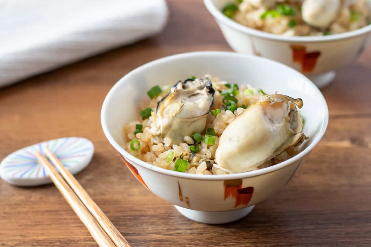 Kaki Gohan (Japanese oyster rice)