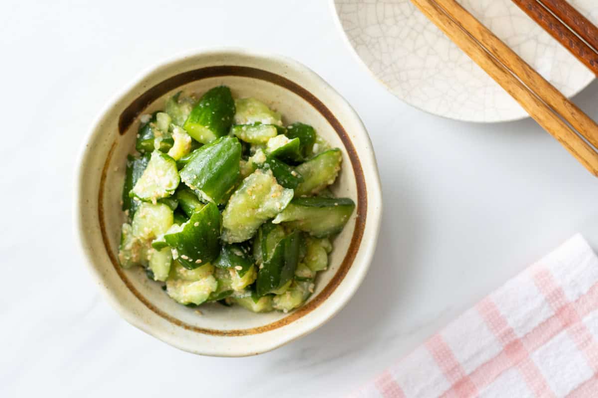 Umami Kyuri (Japanese umami cucumber salad)