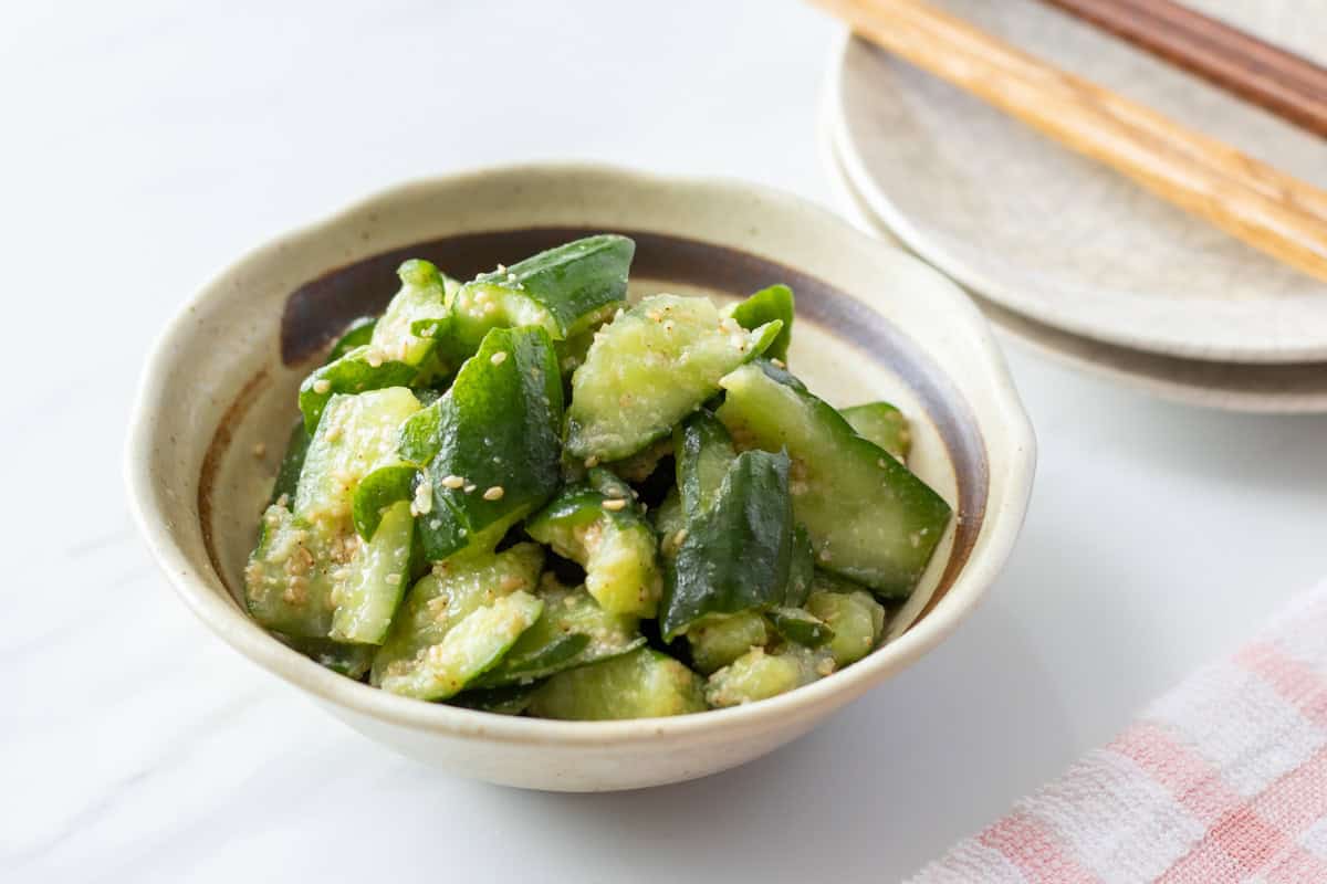 Umami Kyuri (Japanese umami cucumber salad)