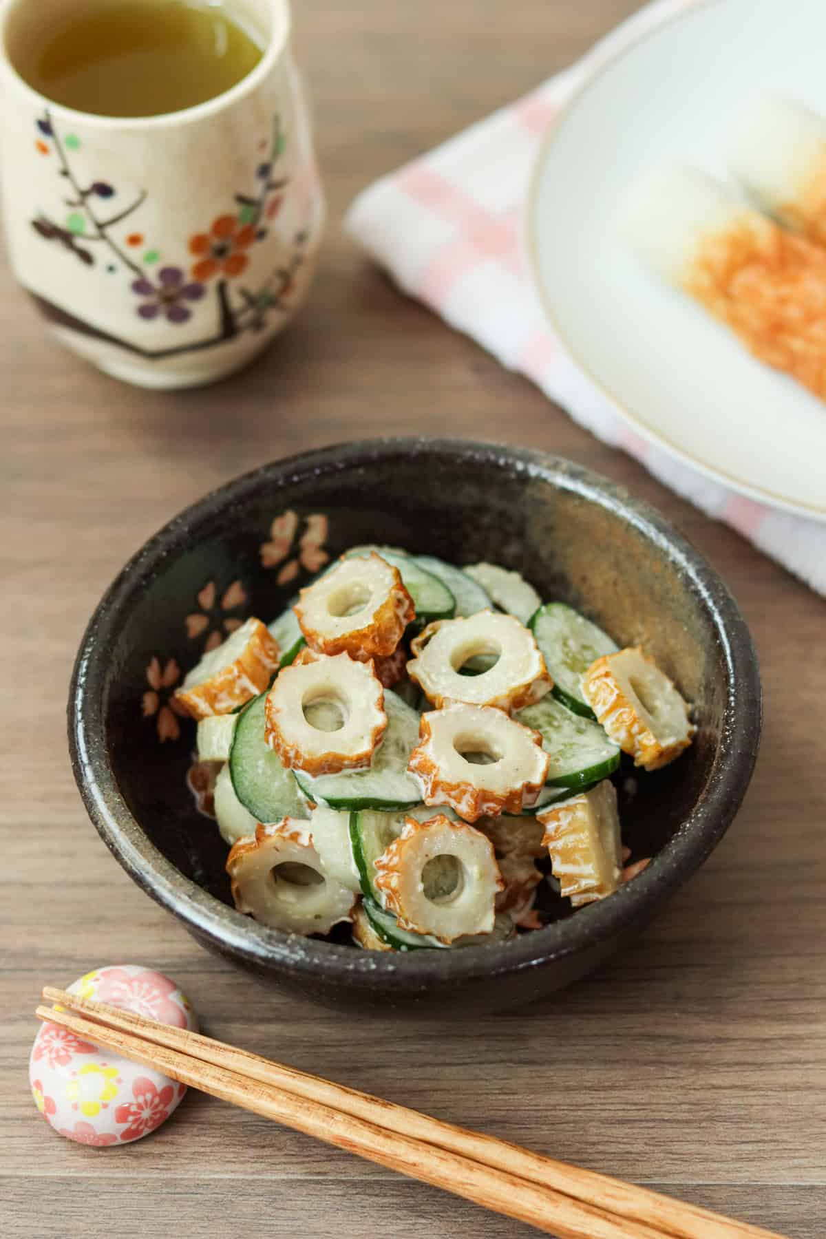 Japanese Chikuwa Salad with Wasabi Mayonnaise