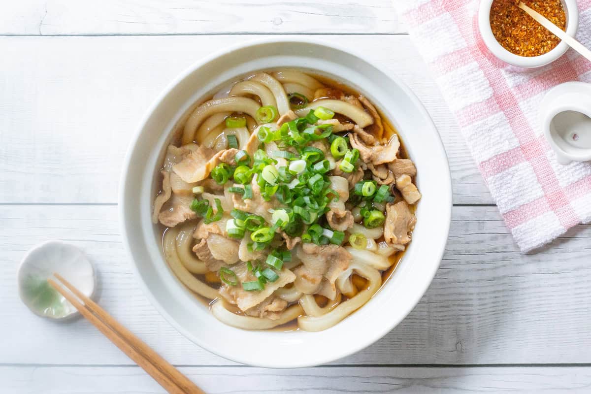 Butaniku Udon (pork belly udon noodle soup)