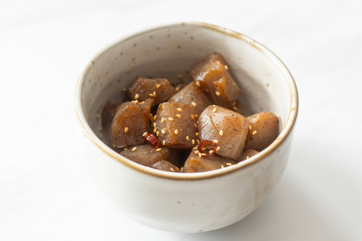 Konjac Amakarani (Japanese sweet and savory konjac)