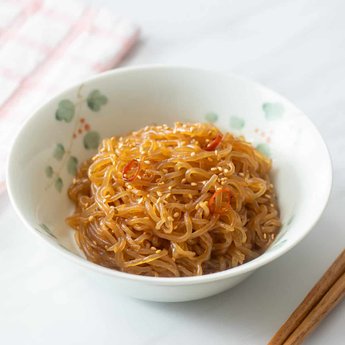 Shirataki Amakarani (Japanese sweet and savory konjac noodles)