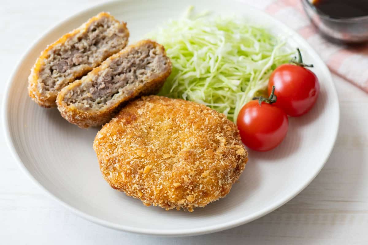Menchi Katsu (Japanese ground meat cutlet)