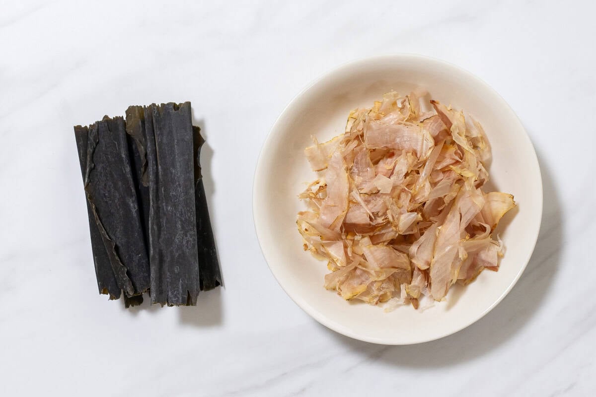 kombu and bonito flakes